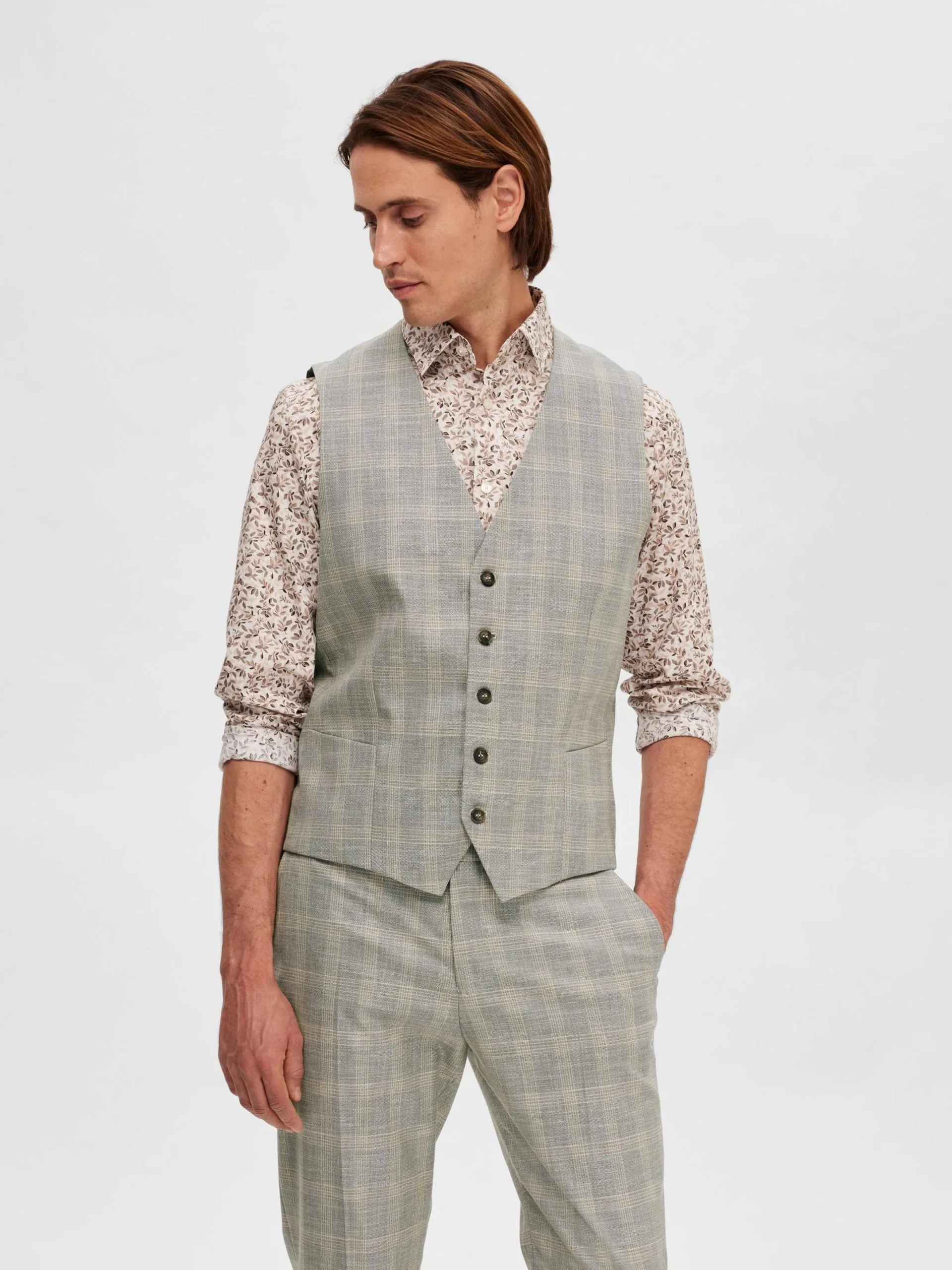 Selected Homme Gilets Gilet Heren Lichtgrijs 3 Selected Homme Gilets Gilet Heren Lichtgrijs