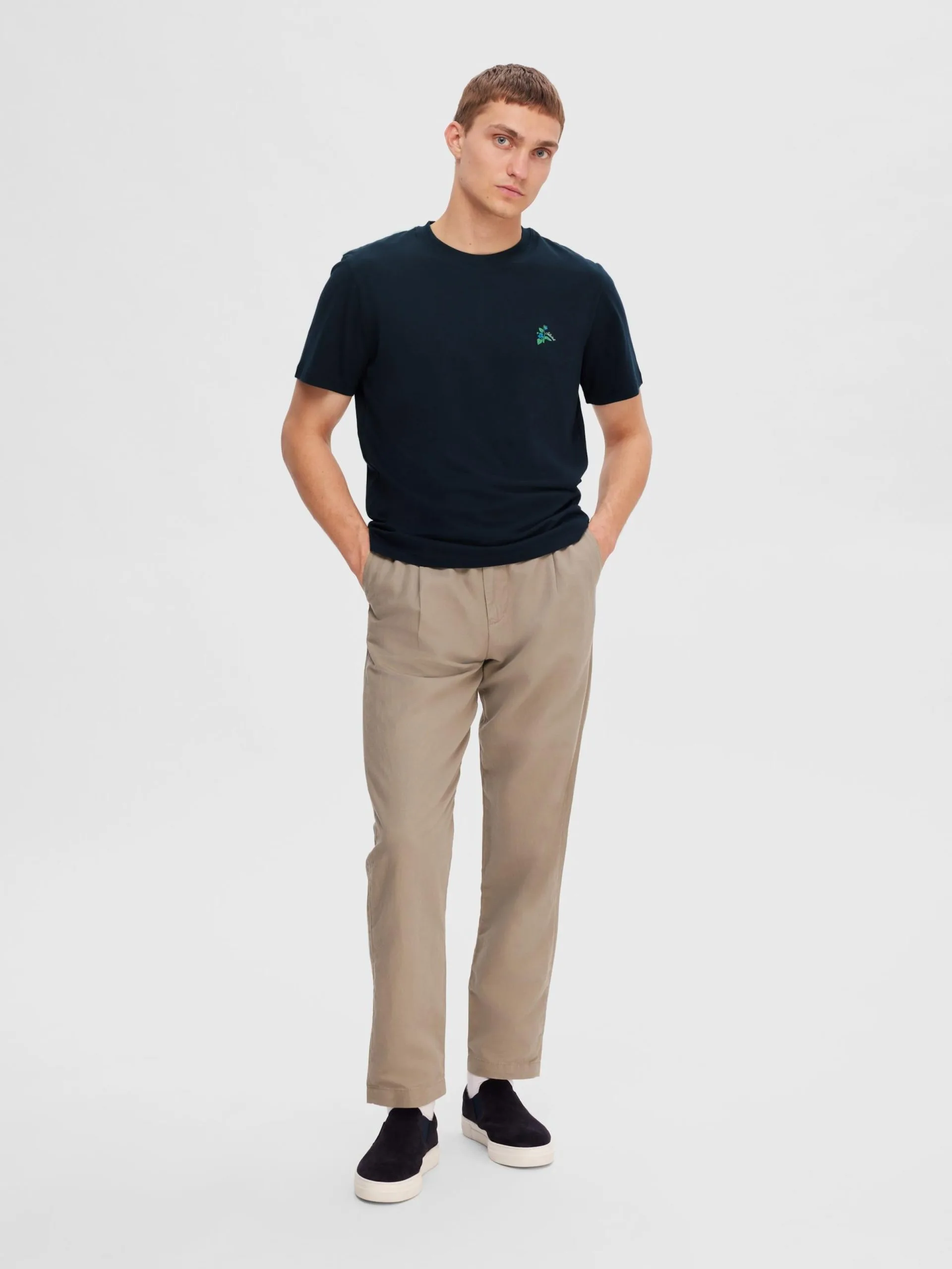 Selected Homme T-shirts Shirt RICK Heren Nachtblauw 7 Selected Homme T-shirts Shirt RICK Heren Nachtblauw - Afbeelding 5