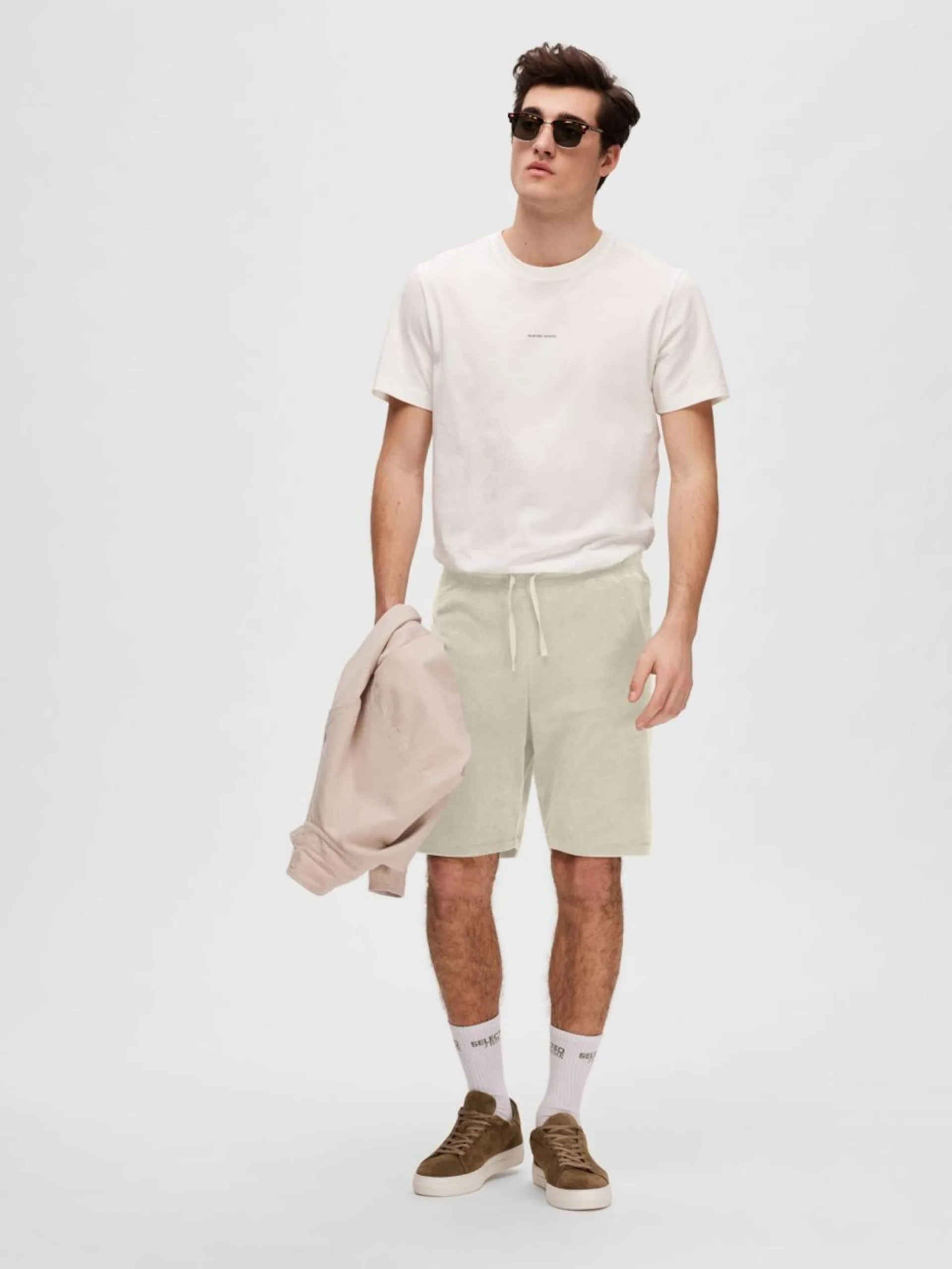 Selected Homme Shorts Loosefit Broek Heren Beige 7 Selected Homme Shorts Loosefit Broek Heren Beige - Afbeelding 5