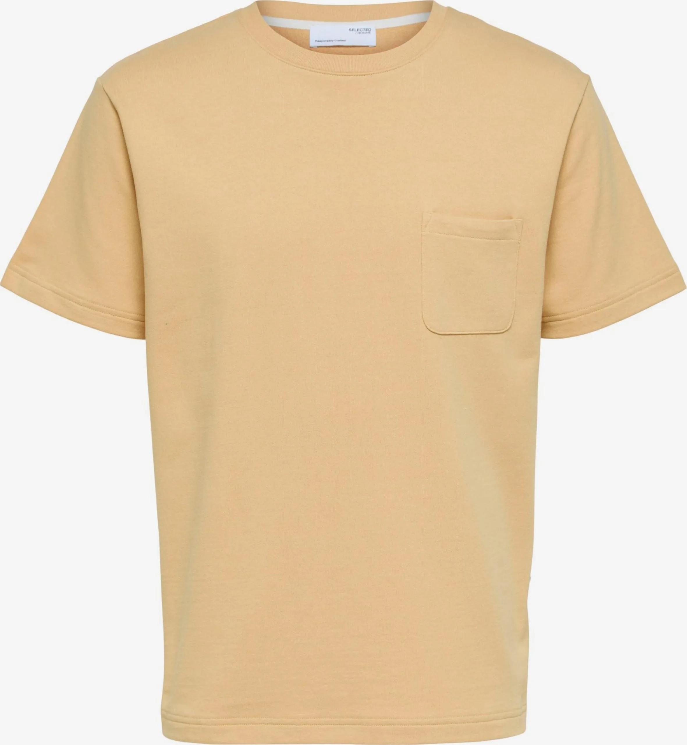 Selected Homme T-shirts Shirt Relax Soon Heren Sand 3 Selected Homme T-shirts Shirt Relax Soon Heren Sand