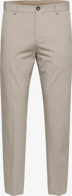 Selected Homme Pantalons Slimfit Pantalon Liam Heren Taupe