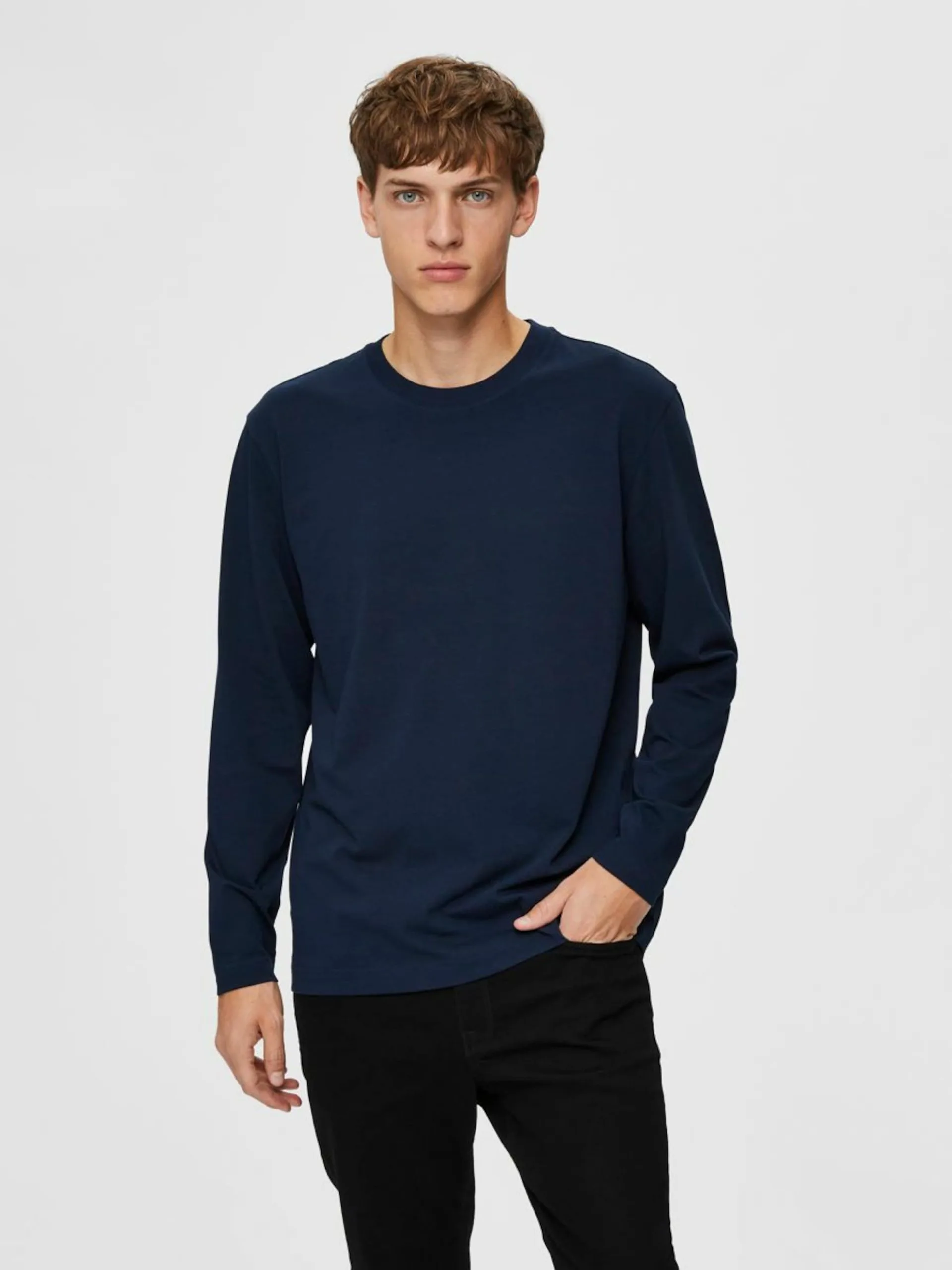 Selected Homme Longsleeves Shirt Heren Blauw / Navy 4 Selected Homme Longsleeves Shirt Heren Blauw / Navy - Afbeelding 2
