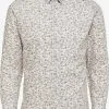 Selected Homme Casual Overhemden Regular Fit Overhemd Limethan Heren Beige / Crème
