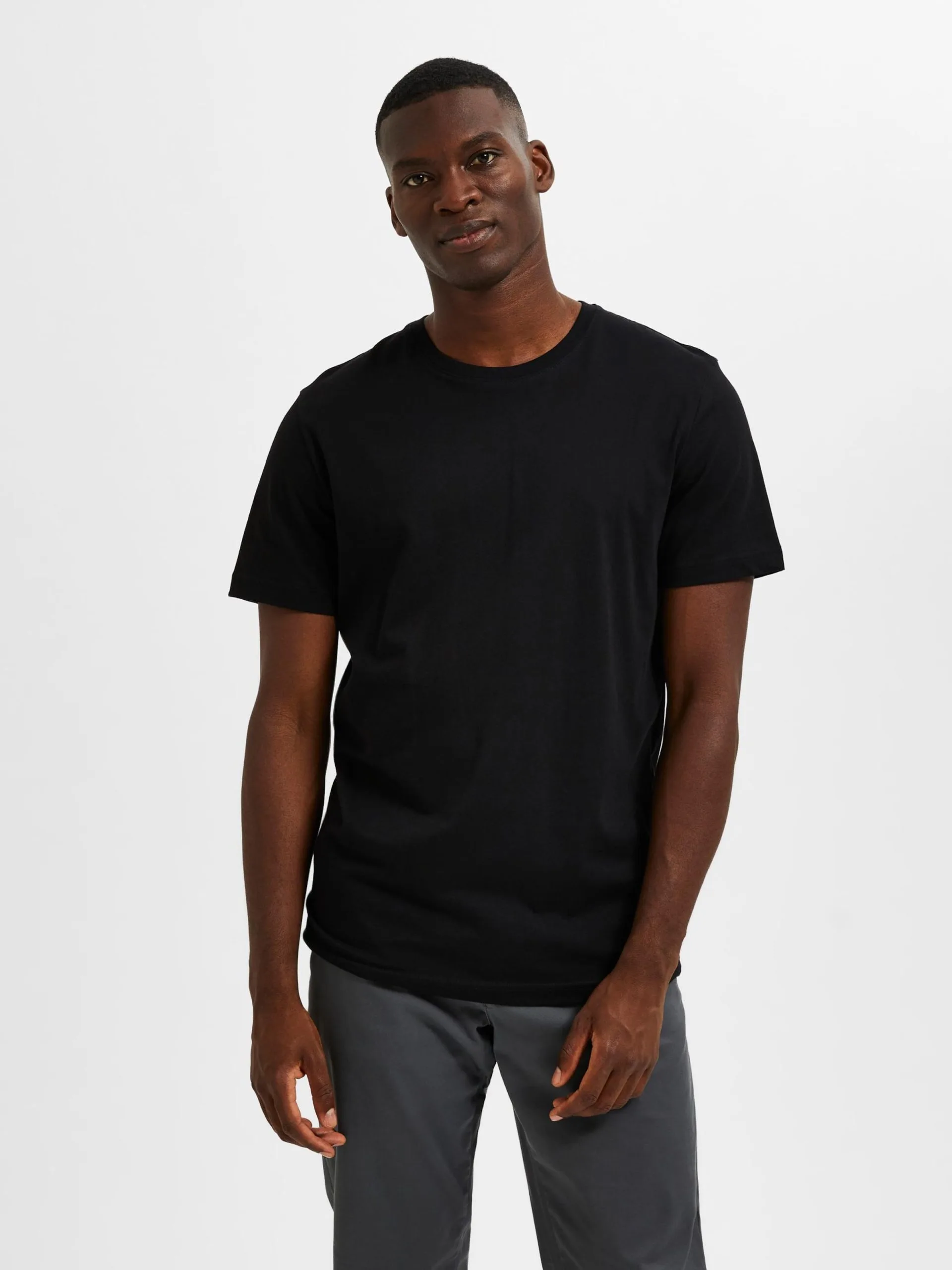 Selected Homme T-shirts Shirt Axel Heren Zwart 4 Selected Homme T-shirts Shirt Axel Heren Zwart - Afbeelding 2