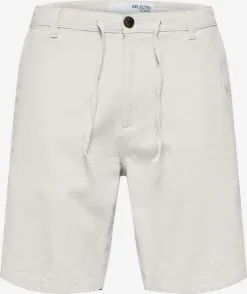 Selected Homme Shorts Regular Broek Brody Heren Wolwit