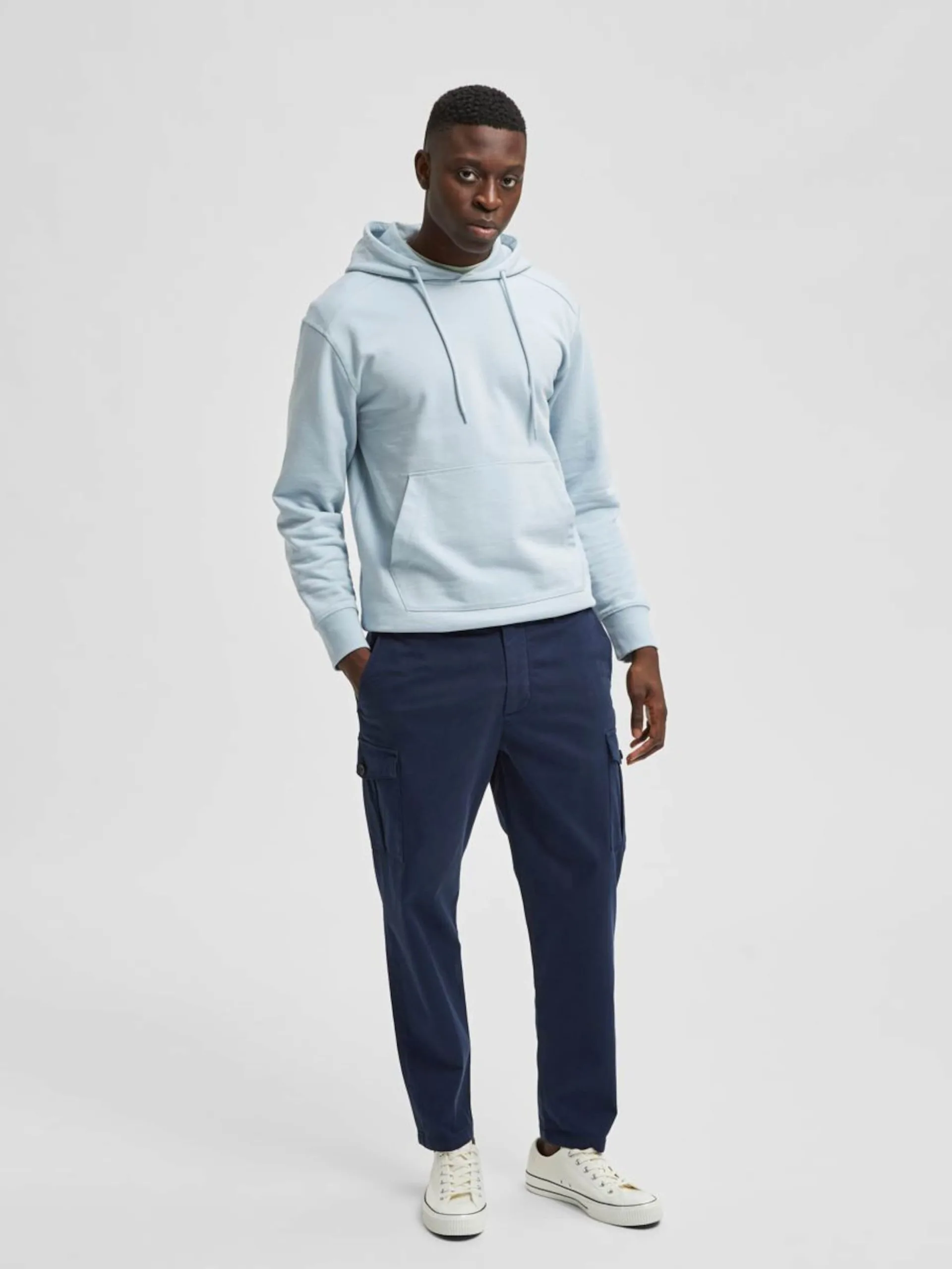 Selected Homme Cargobroeken Regular Cargobroek Heren Navy 5 Selected Homme Cargobroeken Regular Cargobroek Heren Navy - Afbeelding 3