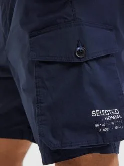 Selected Homme Cargo Shorts Regular Cargobroek Nevis Heren Nachtblauw -Selected Homme Groot Warenhuis 49d907b3ebef48db3dd45d722fc88399