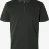 Selected Homme Polos Shirt Fave Heren Donkergroen