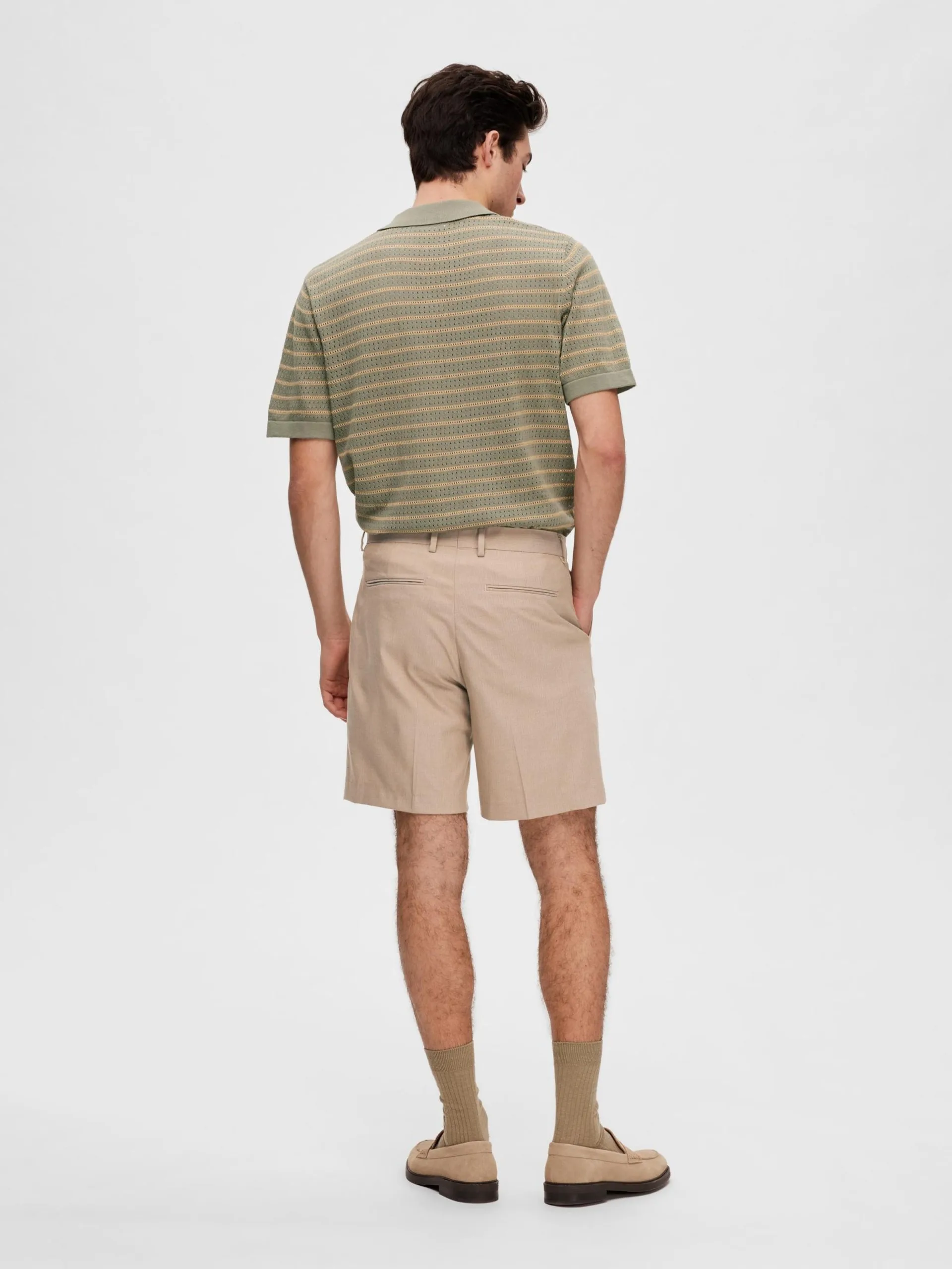 Selected Homme Chino Shorts Regular Chino ADAM Heren Nude 7 Selected Homme Chino Shorts Regular Chino ADAM Heren Nude - Afbeelding 5