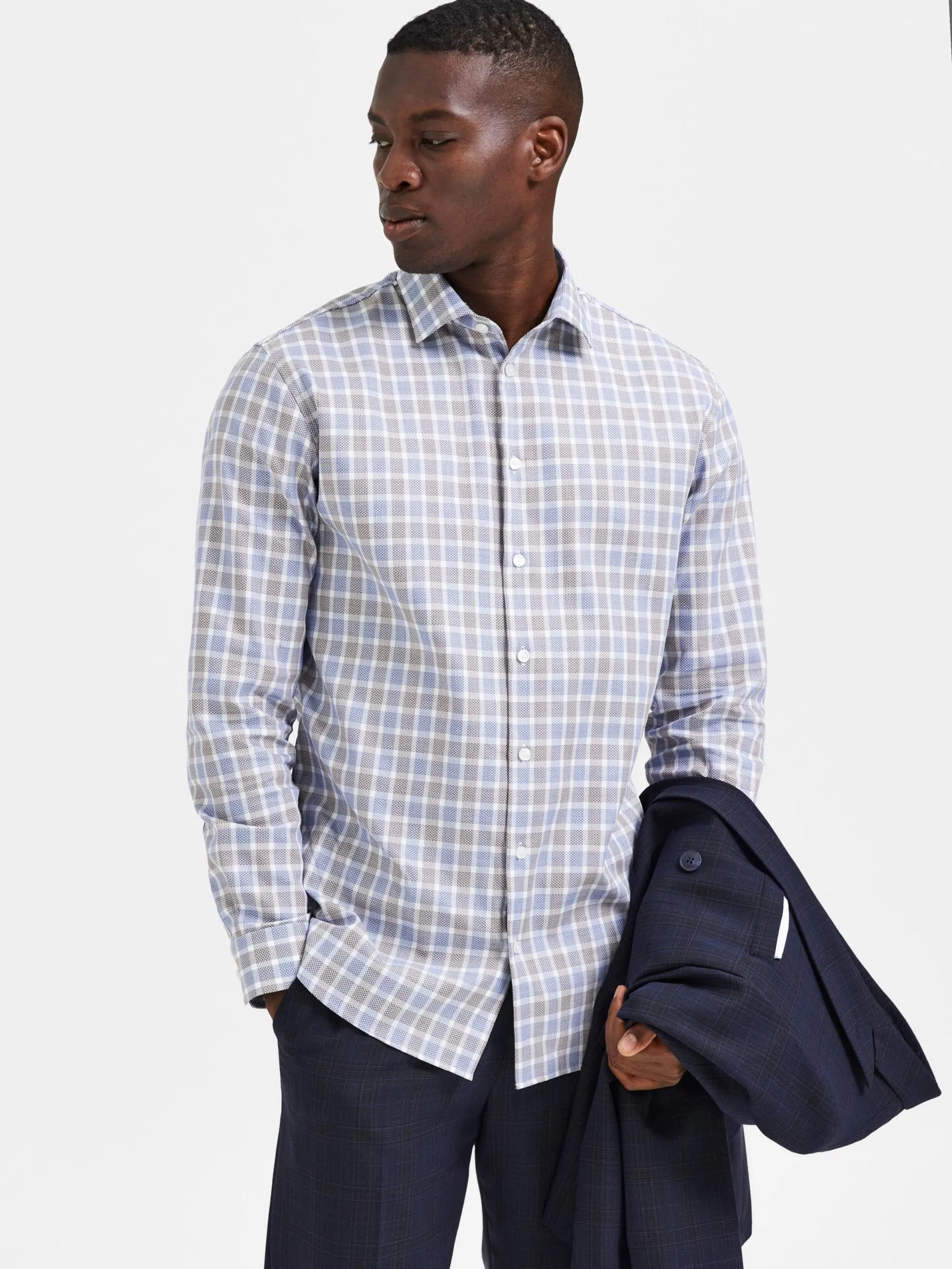 Selected Homme Geruite Overhemden Regular Fit Overhemd Heren Lichtbruin 5 Selected Homme Geruite Overhemden Regular Fit Overhemd Heren Lichtbruin - Afbeelding 3