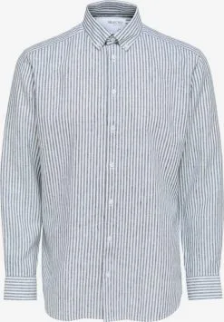 Selected Homme Casual Overhemden Regular Fit Overhemd Heren Blauw / Wit