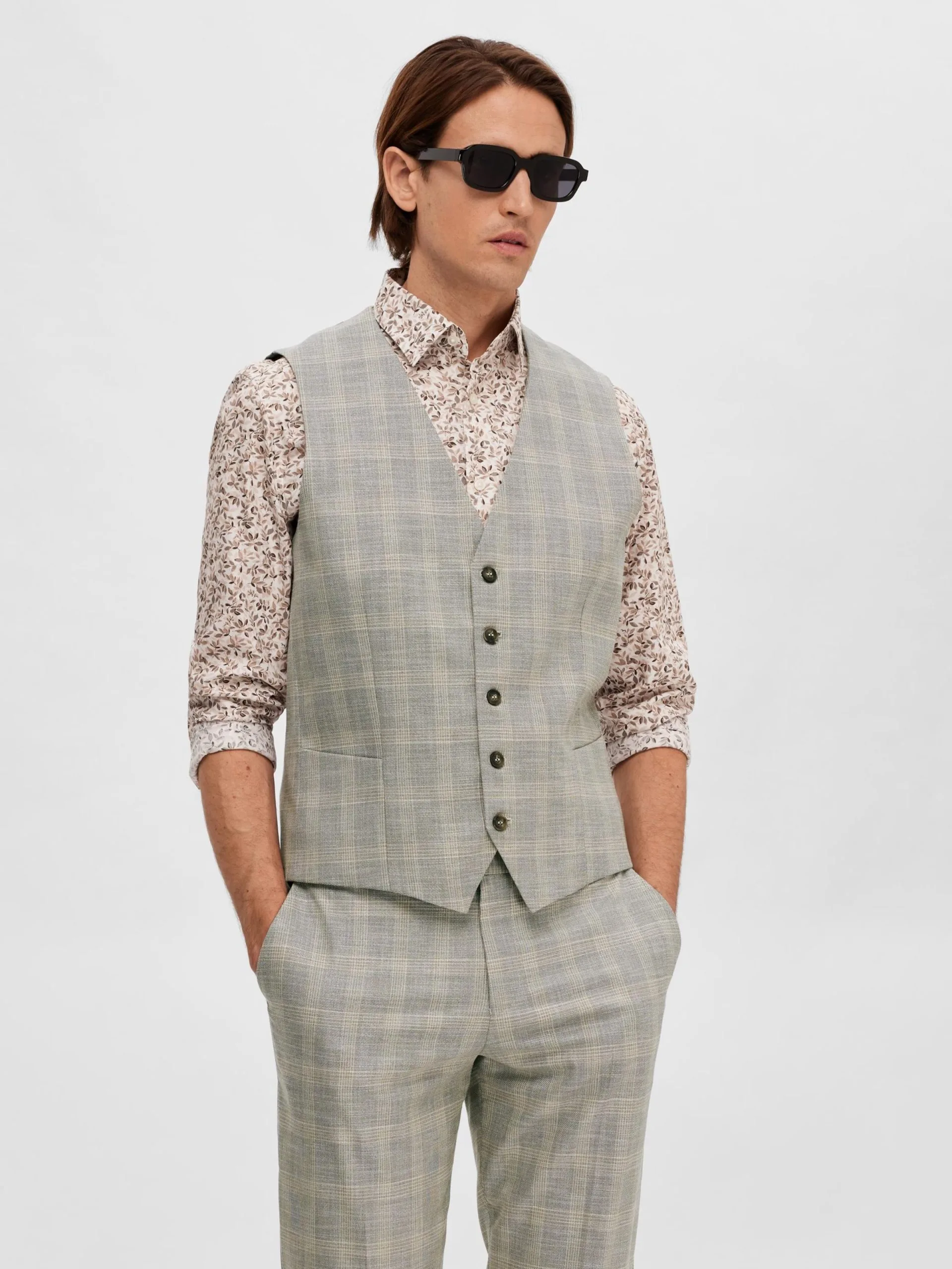 Selected Homme Gilets Gilet Heren Lichtgrijs 4 Selected Homme Gilets Gilet Heren Lichtgrijs - Afbeelding 2