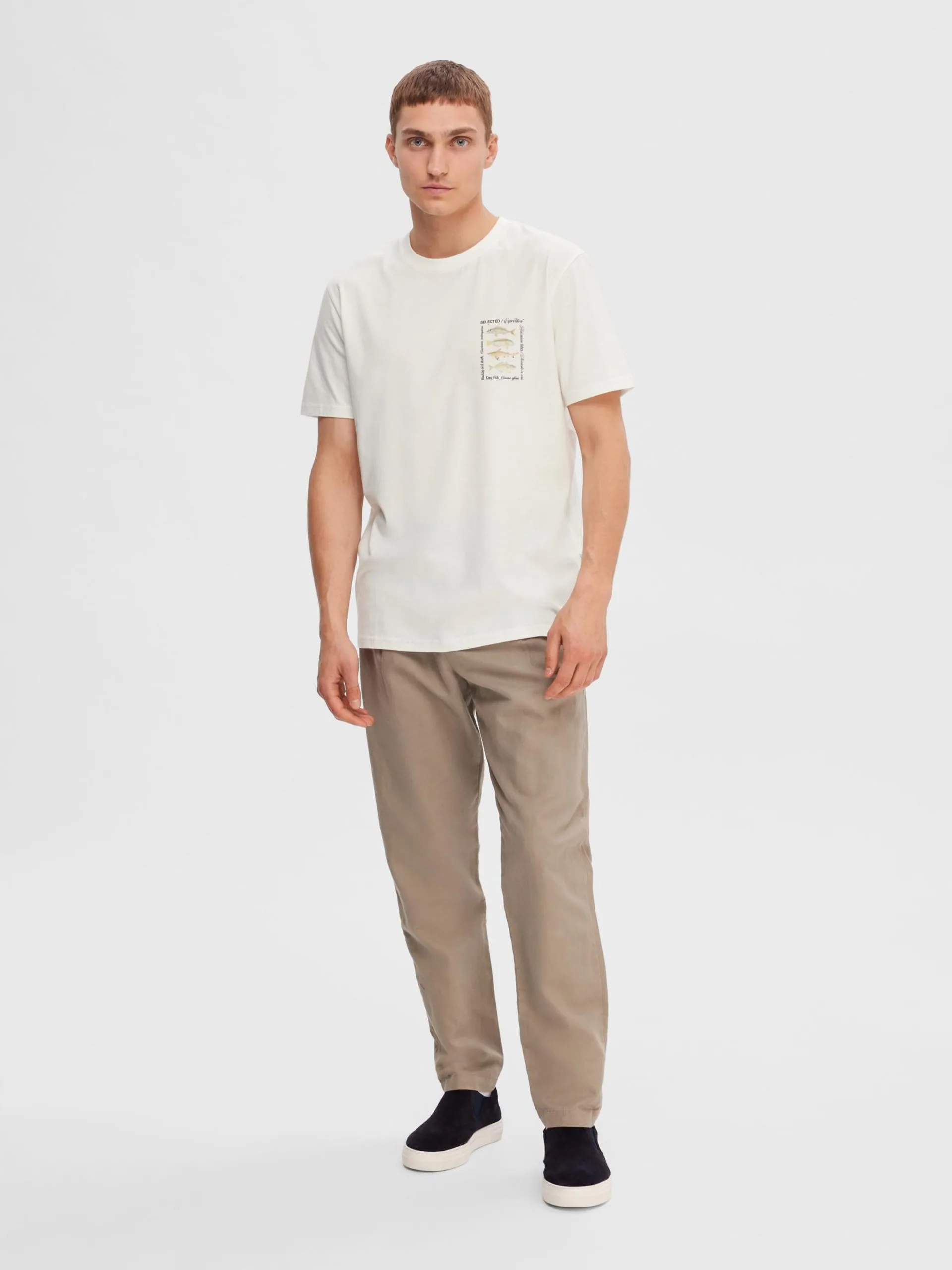 Selected Homme T-shirts Shirt SONNY Heren Beige / Crème 7 Selected Homme T-shirts Shirt SONNY Heren Beige / Crème - Afbeelding 5
