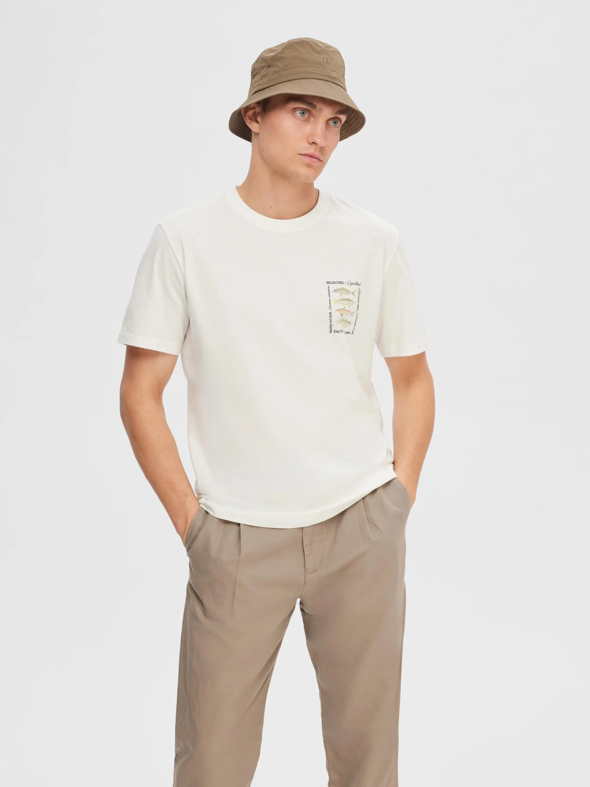 Selected Homme T-shirts Shirt SONNY Heren Beige / Crème 6 Selected Homme T-shirts Shirt SONNY Heren Beige / Crème - Afbeelding 4