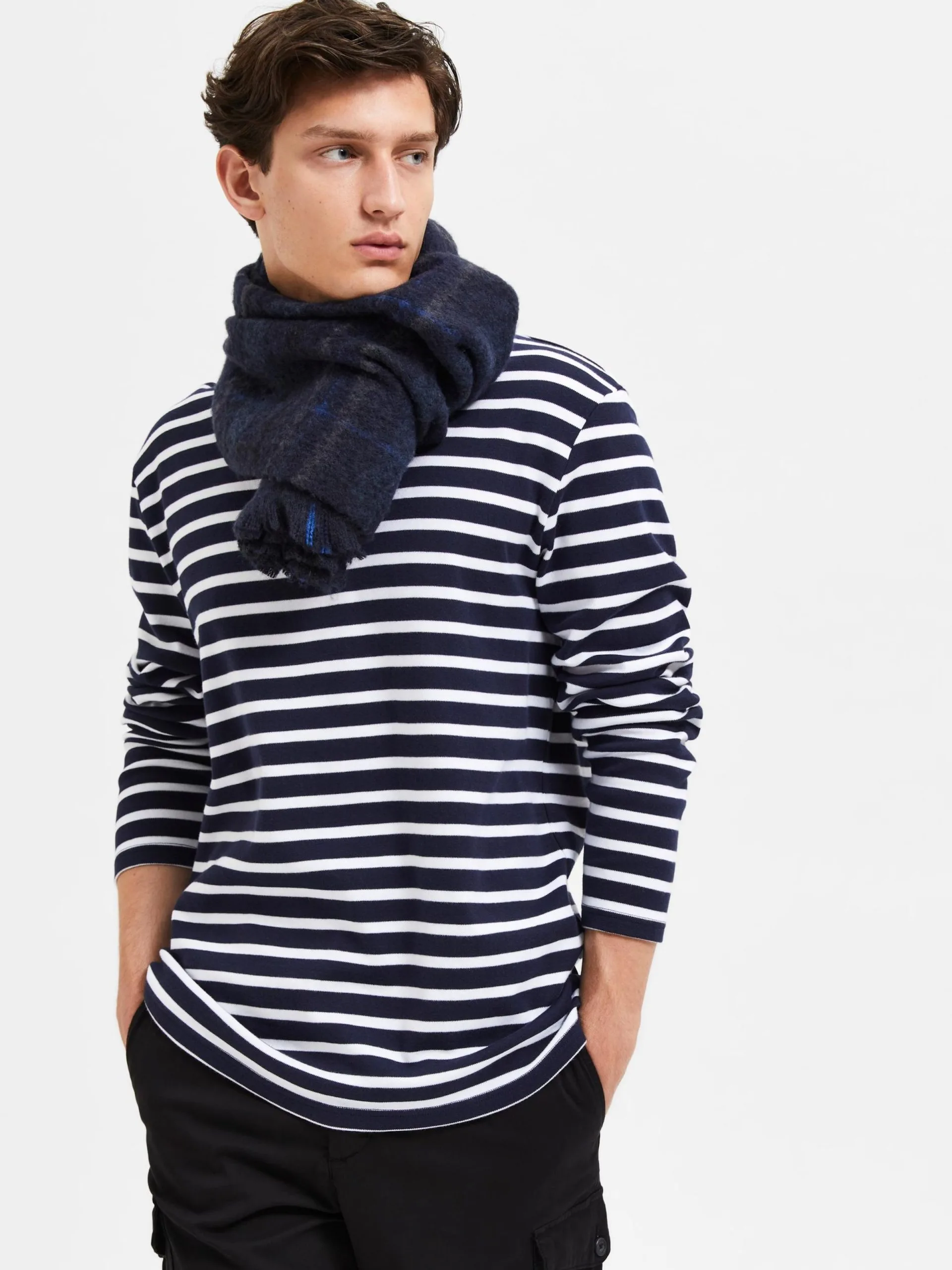 Selected Homme Longsleeves Shirt Briac Heren Navy 5 Selected Homme Longsleeves Shirt Briac Heren Navy - Afbeelding 3