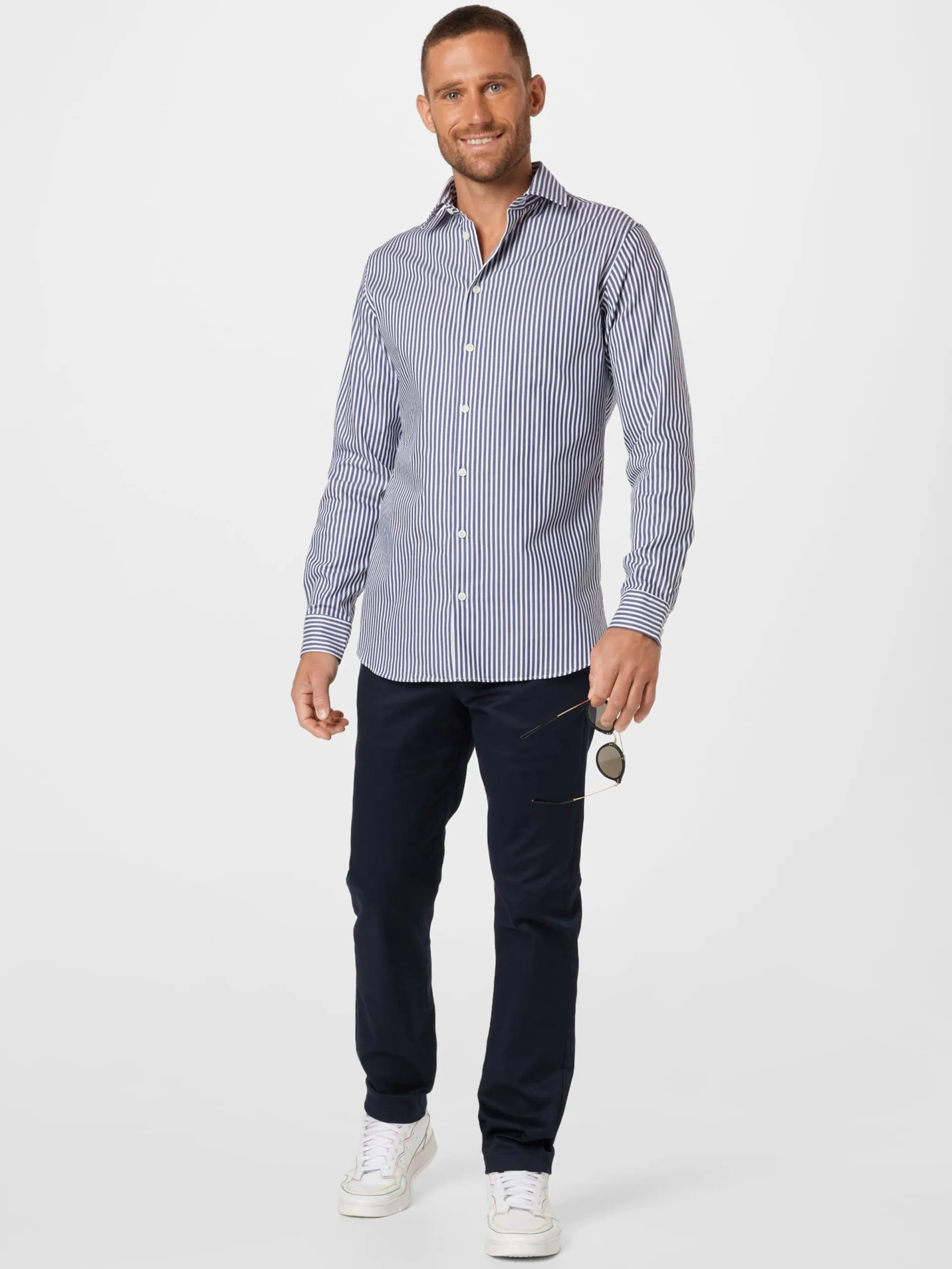 Selected Homme Casual Overhemden Slim Fit Overhemd Ethan Heren Navy / Wit 7 Selected Homme Casual Overhemden Slim Fit Overhemd Ethan Heren Navy / Wit - Afbeelding 5