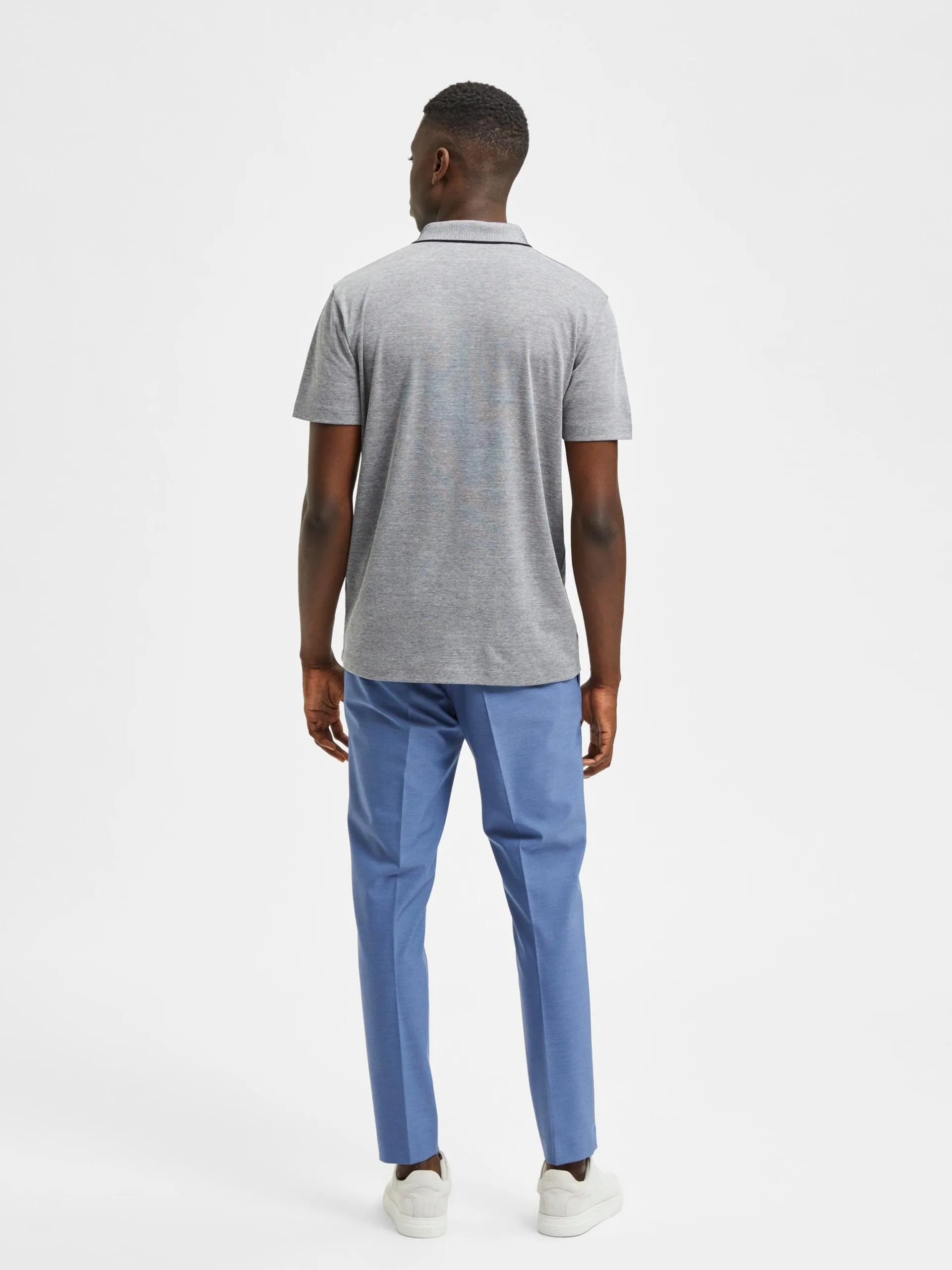 Selected Homme Polos Shirt Leroy Heren Grijs 6 Selected Homme Polos Shirt Leroy Heren Grijs - Afbeelding 4