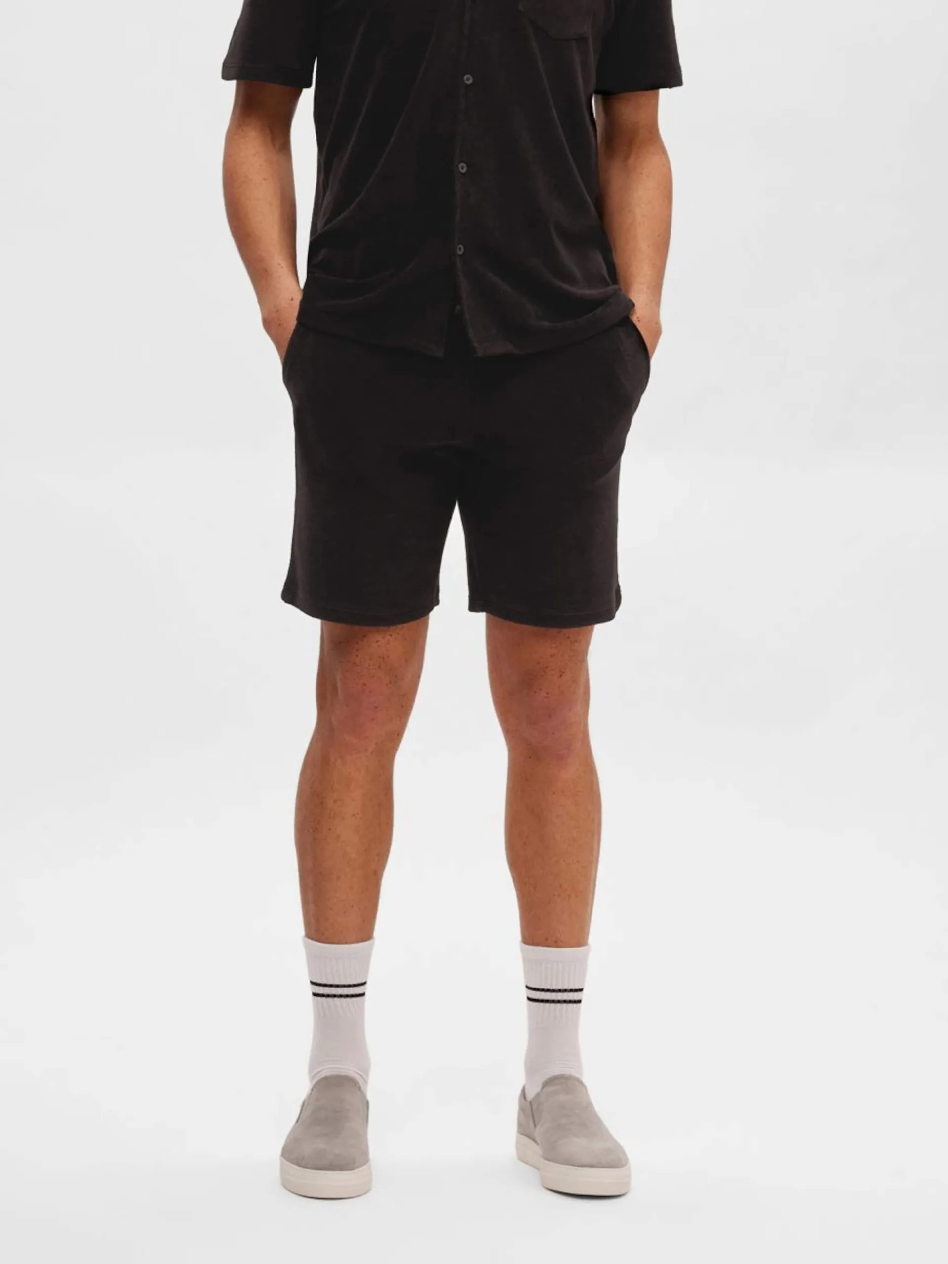 Selected Homme Shorts Loosefit Broek Heren Zwart 3 Selected Homme Shorts Loosefit Broek Heren Zwart - Afbeelding 2