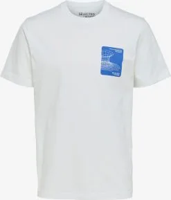 Selected Homme T-shirts Shirt Corey Heren Wit