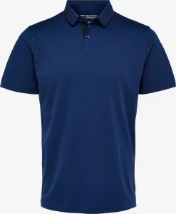 Selected Homme Polos Shirt LEROY Heren Navy