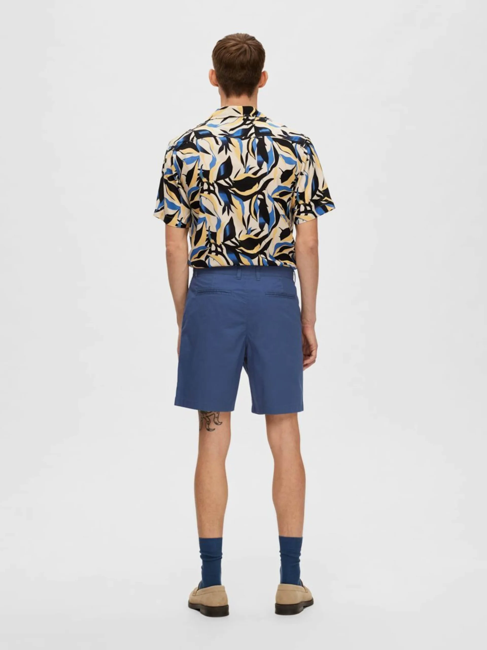 Selected Homme Chino Shorts Regular Chino Heren Navy 5 Selected Homme Chino Shorts Regular Chino Heren Navy - Afbeelding 3