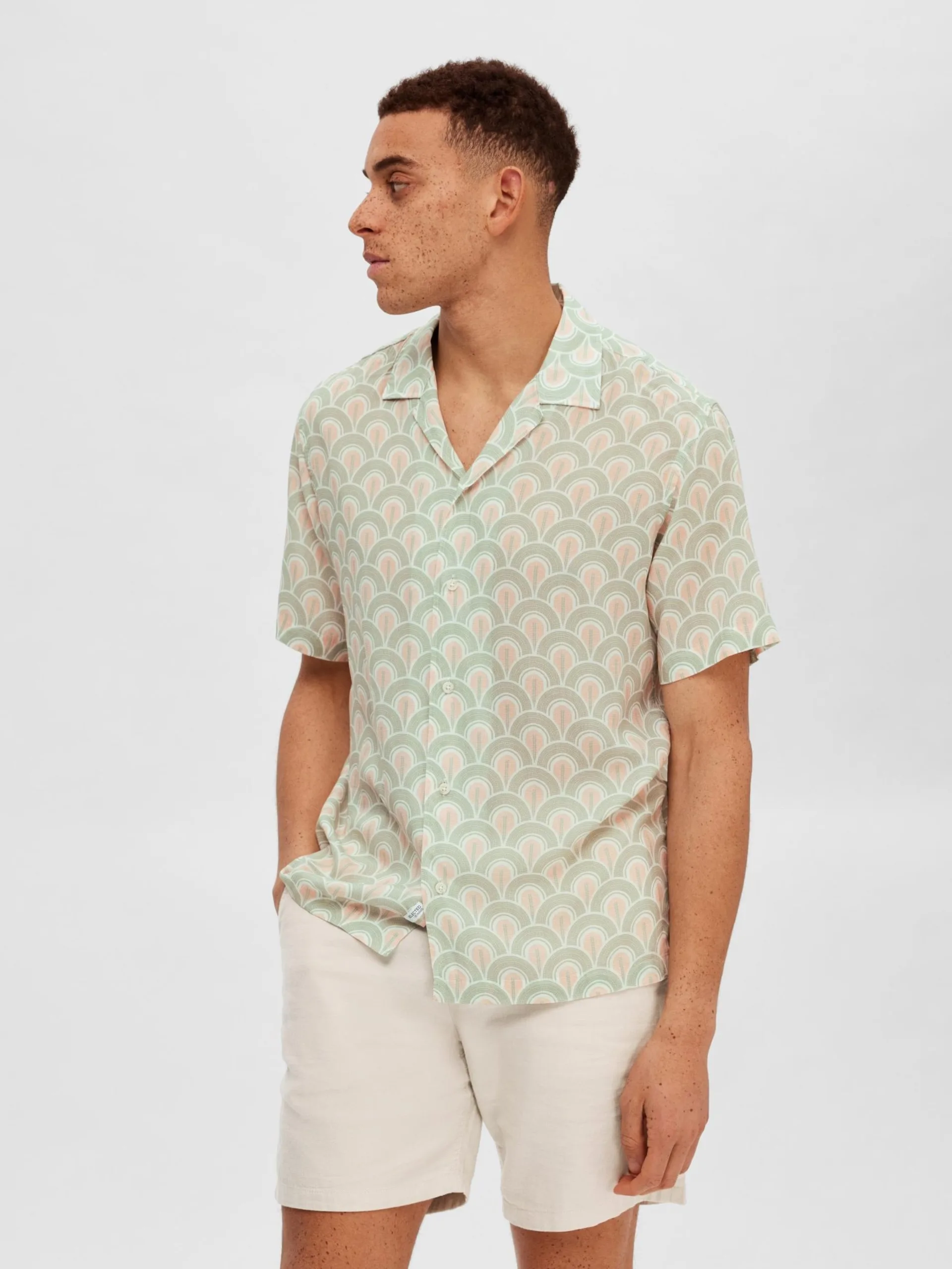 Selected Homme Casual Overhemden Regular Fit Overhemd Lee Heren Nude 4 Selected Homme Casual Overhemden Regular Fit Overhemd Lee Heren Nude - Afbeelding 2