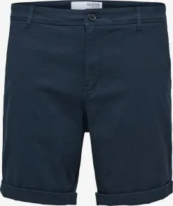 Selected Homme Chino Shorts Regular Chino Luton Heren Donkerblauw