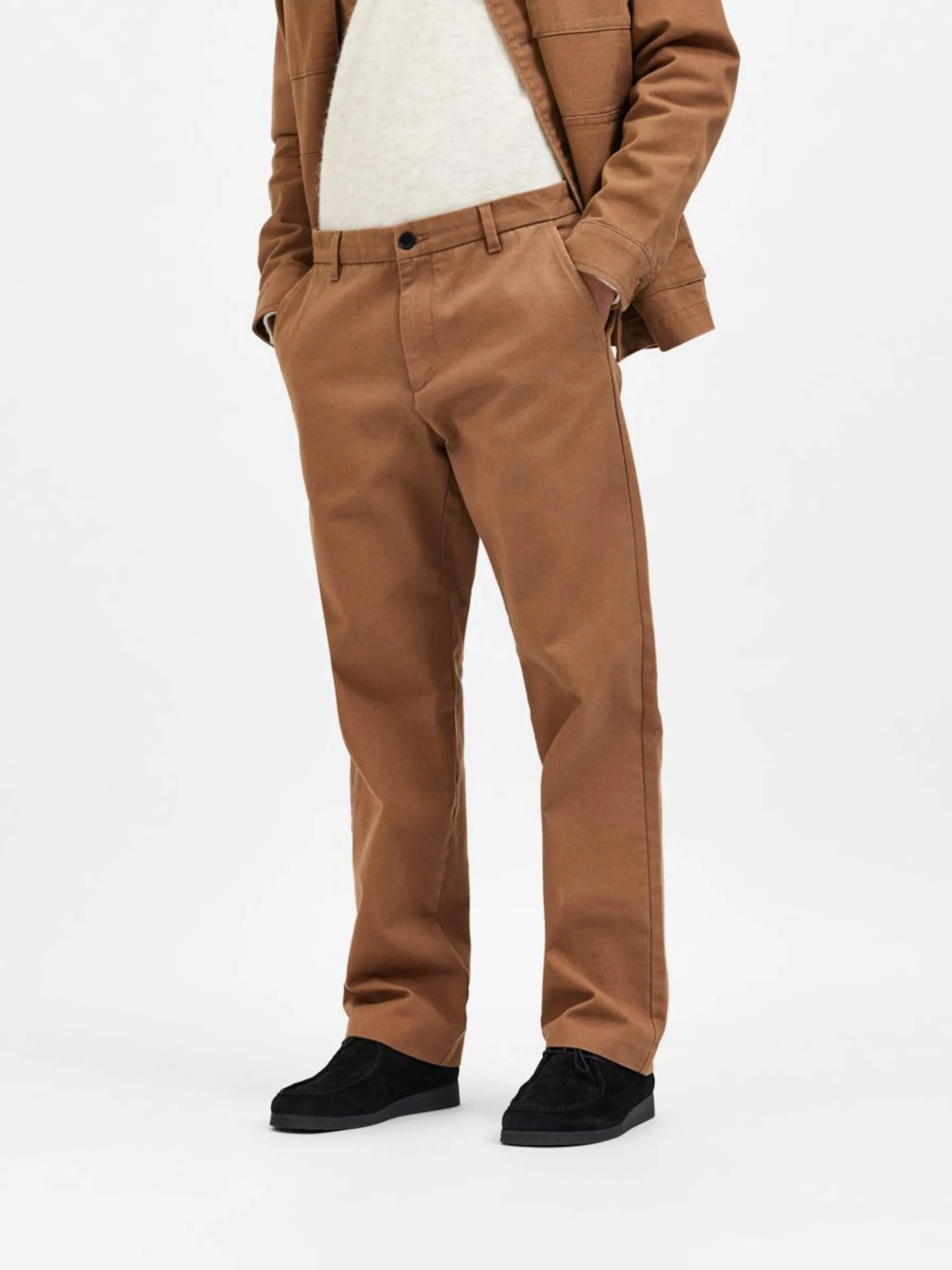 Selected Homme Pantalons Regular Broek Heren Bruin 4 Selected Homme Pantalons Regular Broek Heren Bruin - Afbeelding 2