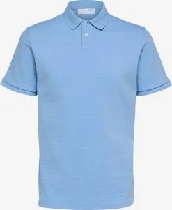Selected Homme Polos Shirt Walter Heren Lichtblauw