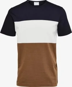 Selected Homme T-shirts Shirt FRANK Heren Wit