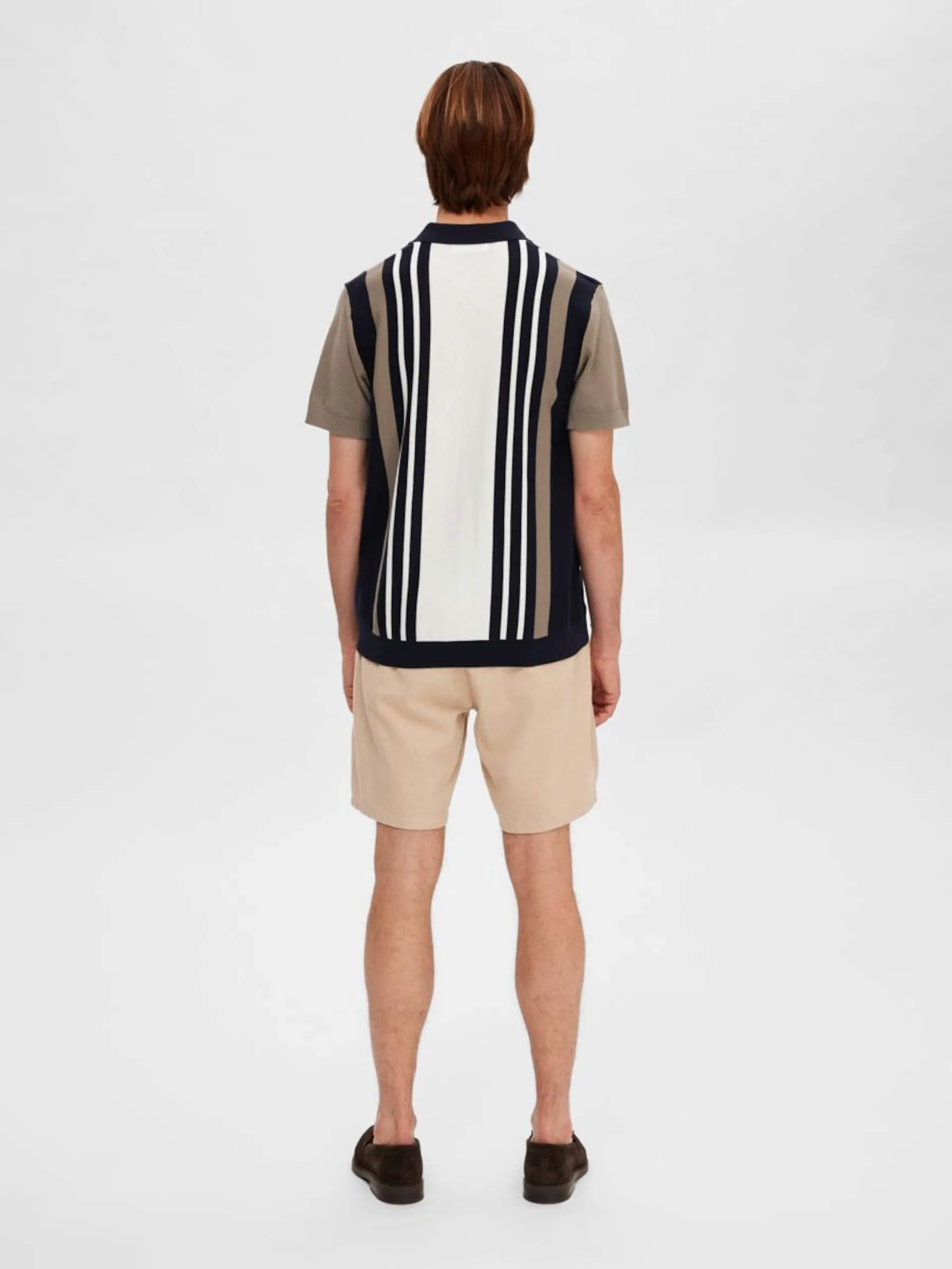 Selected Homme Polos Shirt Mattis Heren Nachtblauw / Wit 5 Selected Homme Polos Shirt Mattis Heren Nachtblauw / Wit - Afbeelding 3