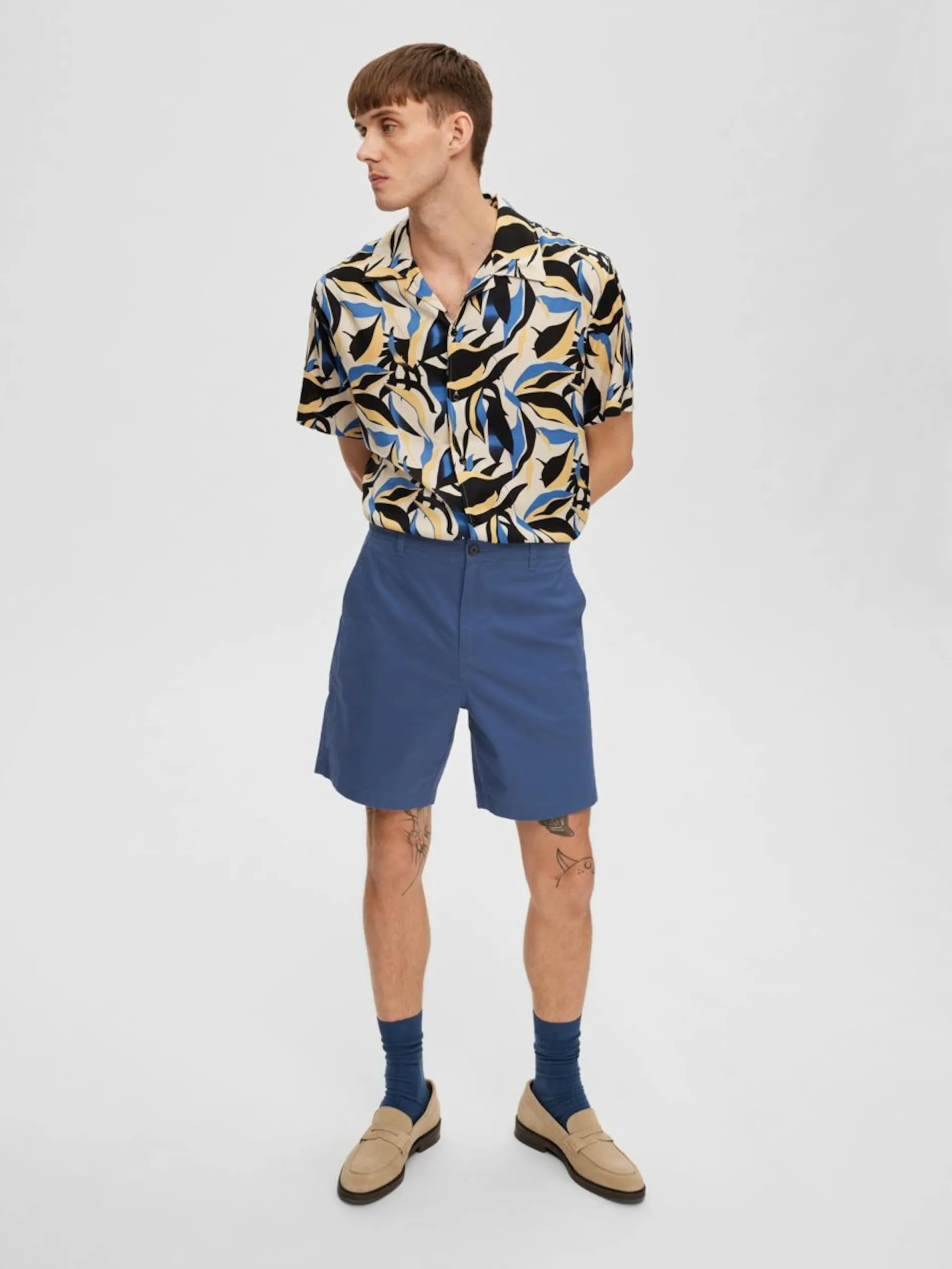 Selected Homme Chino Shorts Regular Chino Heren Navy 6 Selected Homme Chino Shorts Regular Chino Heren Navy - Afbeelding 4