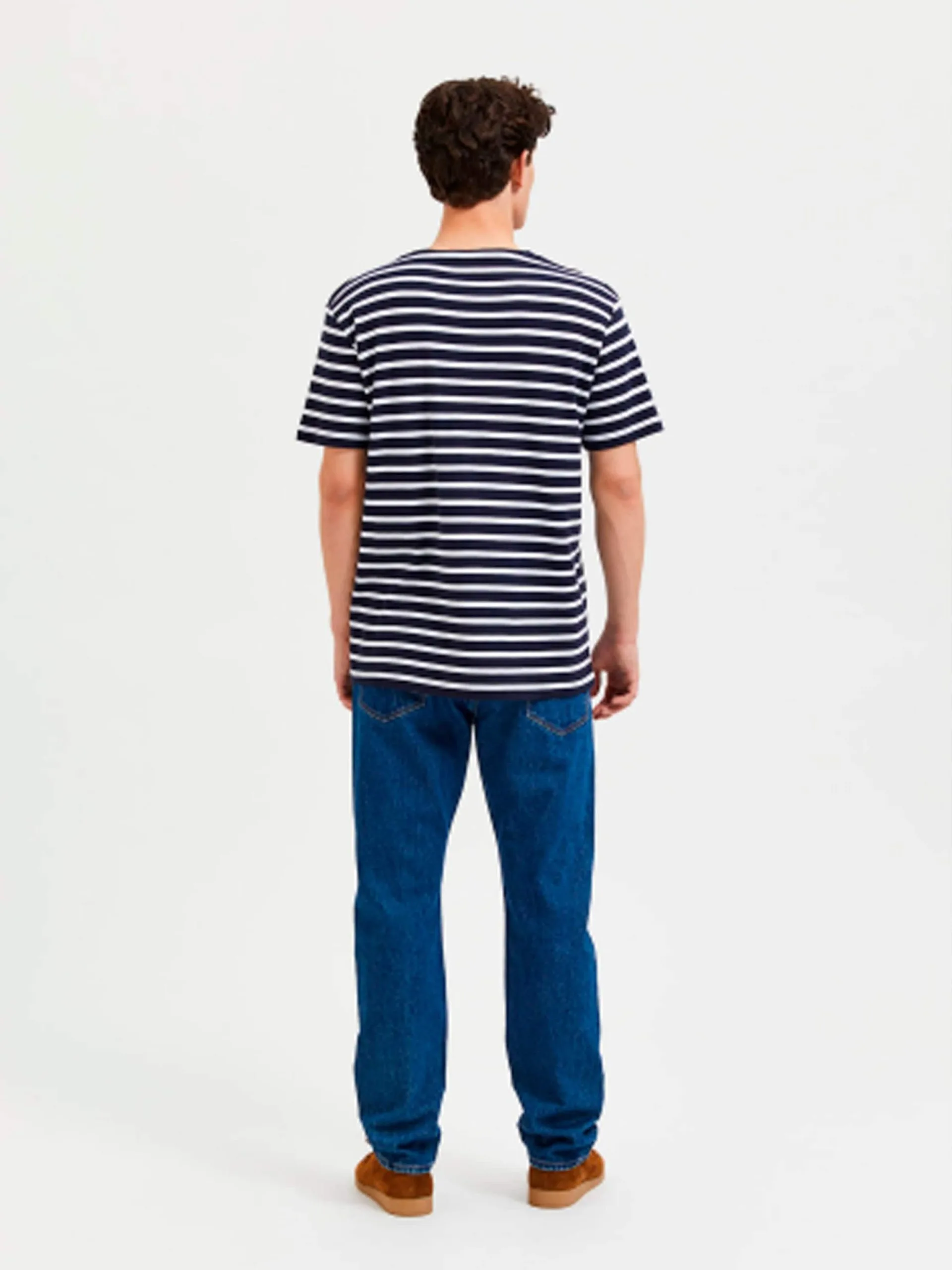 Selected Homme T-shirts Shirt Briac Heren Navy 6 Selected Homme T-shirts Shirt Briac Heren Navy - Afbeelding 4