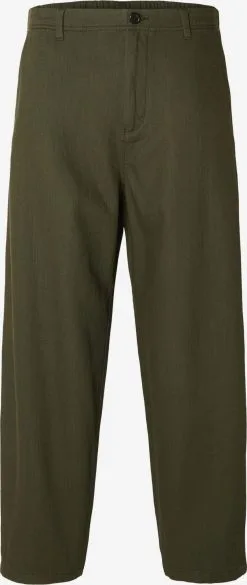 Selected Homme Pantalons Loosefit Broek MARK Heren Kaki
