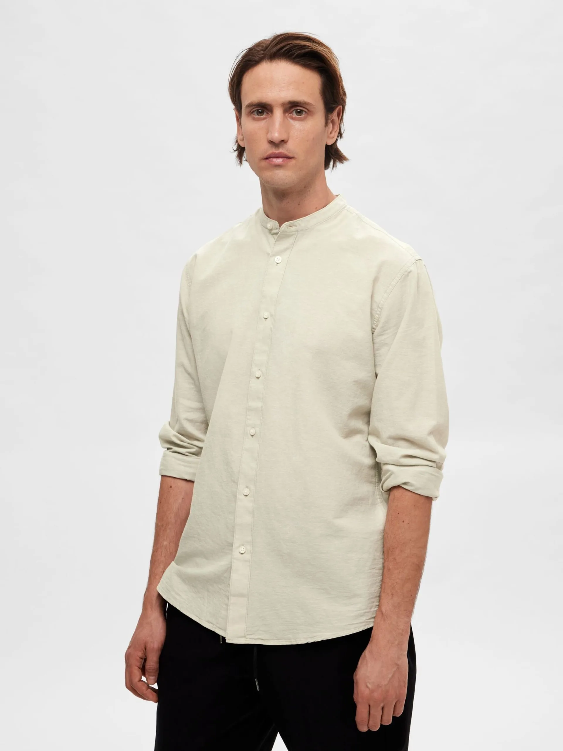 Selected Homme Casual Overhemden Slim Fit Overhemd Heren Groen 4 Selected Homme Casual Overhemden Slim Fit Overhemd Heren Groen - Afbeelding 2