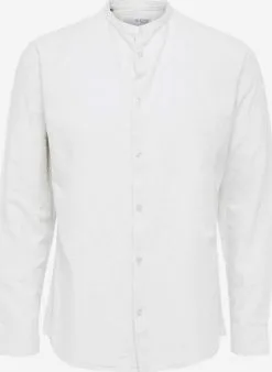Selected Homme Casual Overhemden Slim Fit Overhemd Heren Offwhite