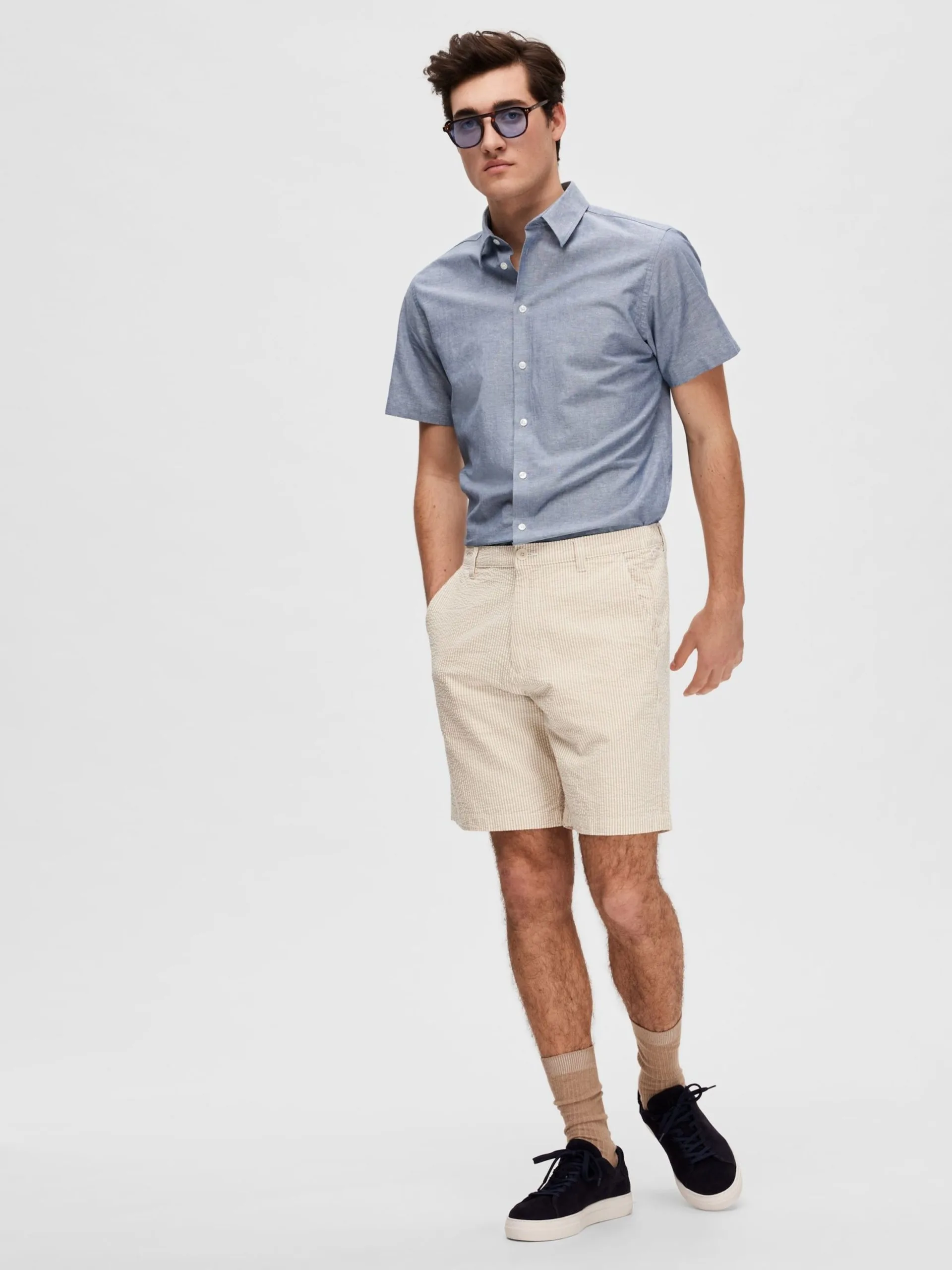 Selected Homme Shorts Regular Broek Pier Heren Crème / Lichtbeige 7 Selected Homme Shorts Regular Broek Pier Heren Crème / Lichtbeige - Afbeelding 5
