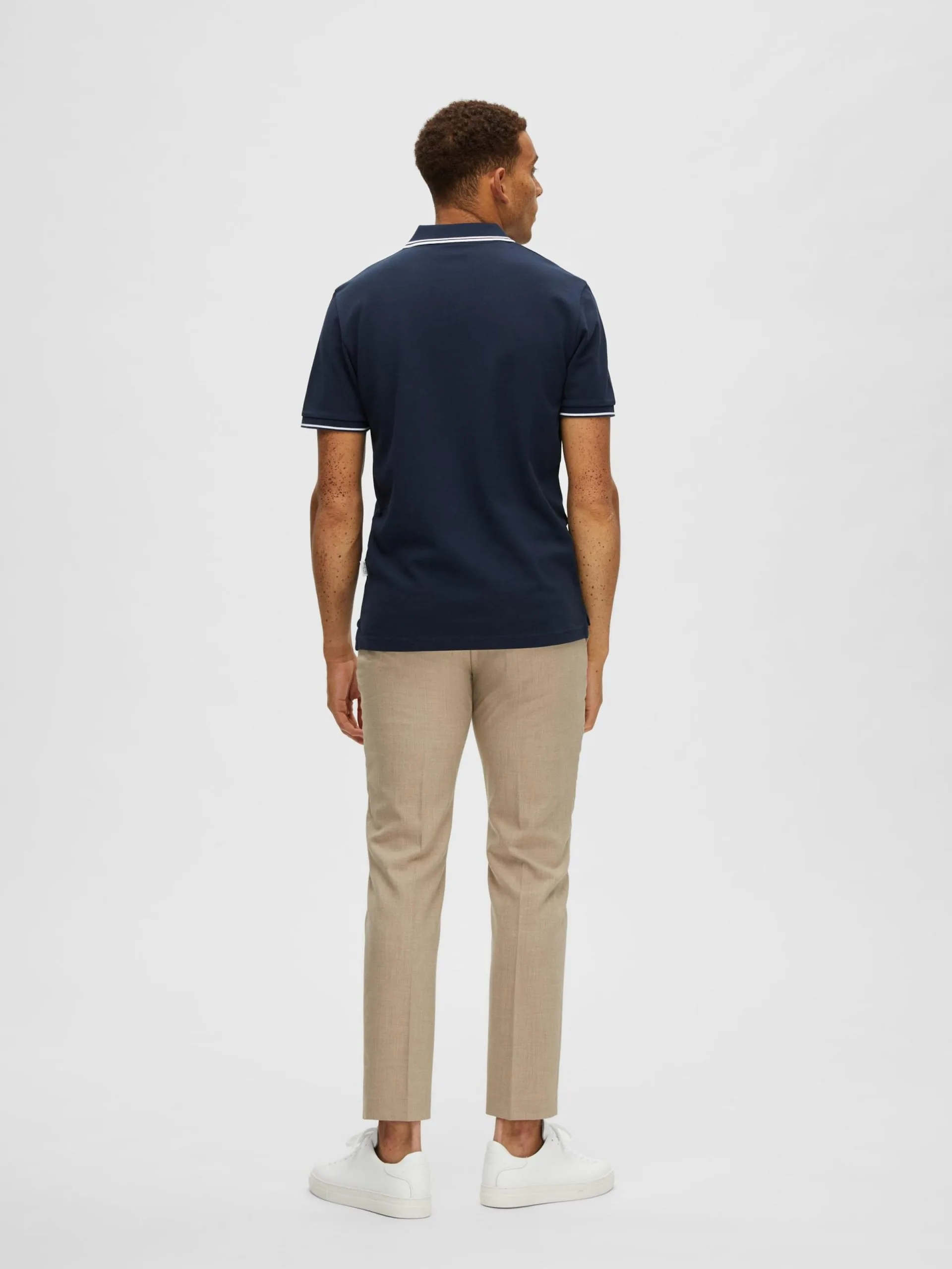 Selected Homme Polos Shirt DANTE Heren Navy 7 Selected Homme Polos Shirt DANTE Heren Navy - Afbeelding 5