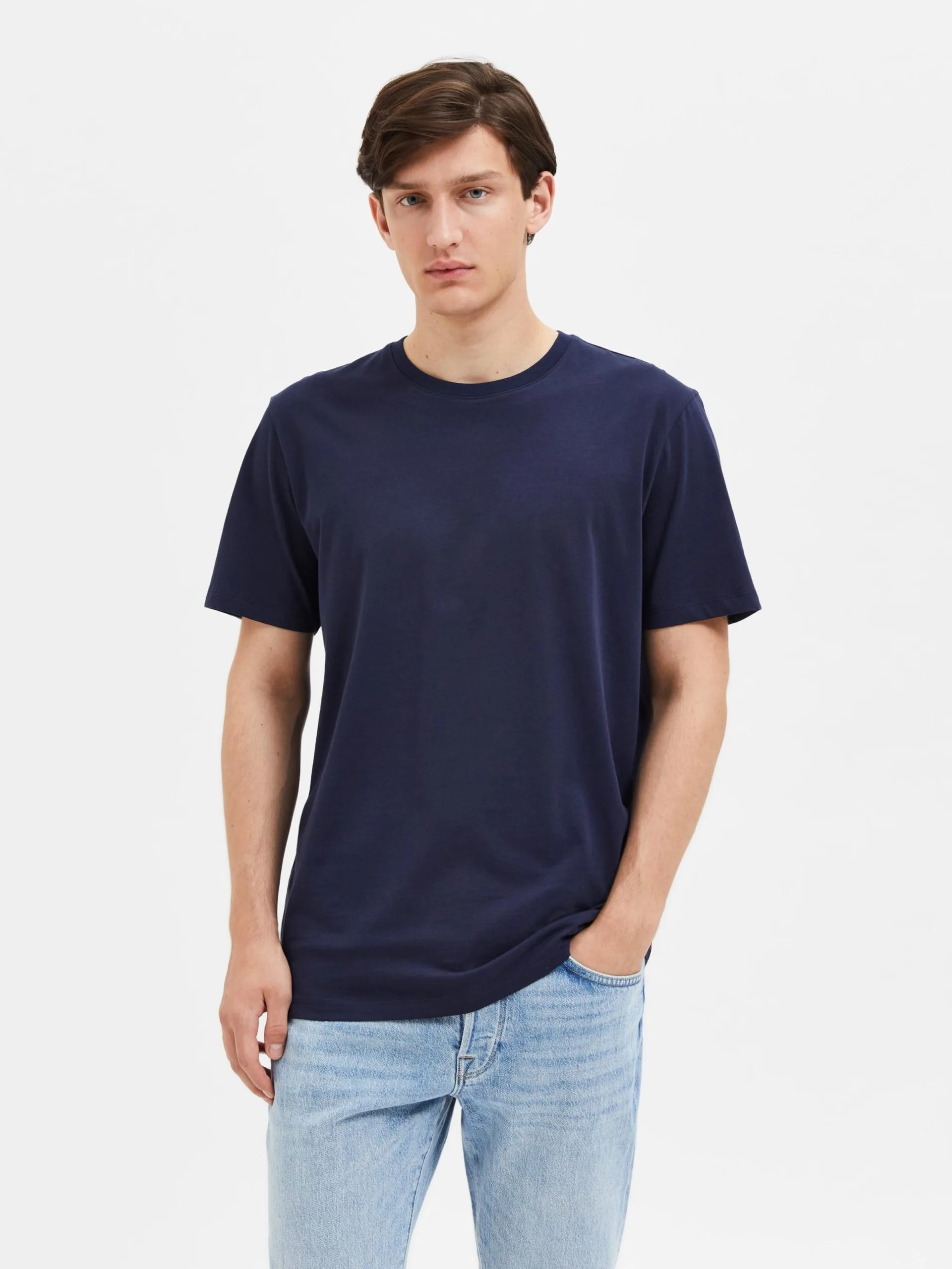 Selected Homme T-shirts Shirt Aspen Heren Navy 4 Selected Homme T-shirts Shirt Aspen Heren Navy - Afbeelding 2