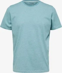 Selected Homme T-shirts Shirt Aspen Heren Mintgroen