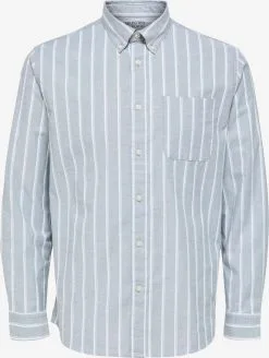 Selected Homme Casual Overhemden Regular Fit Overhemd Rick Heren Grijs