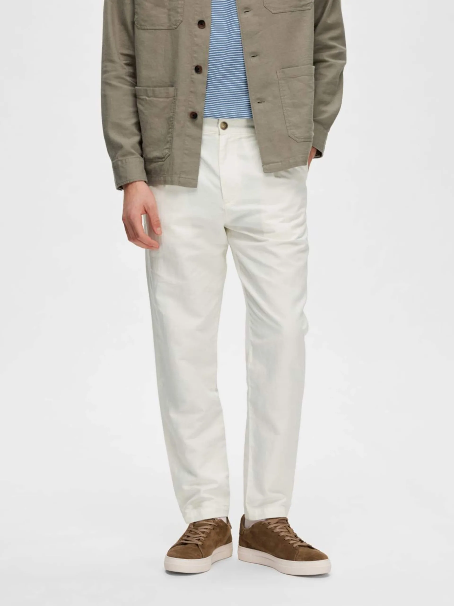 Selected Homme Chinos Regular Chino Heren Wit 4 Selected Homme Chinos Regular Chino Heren Wit - Afbeelding 2