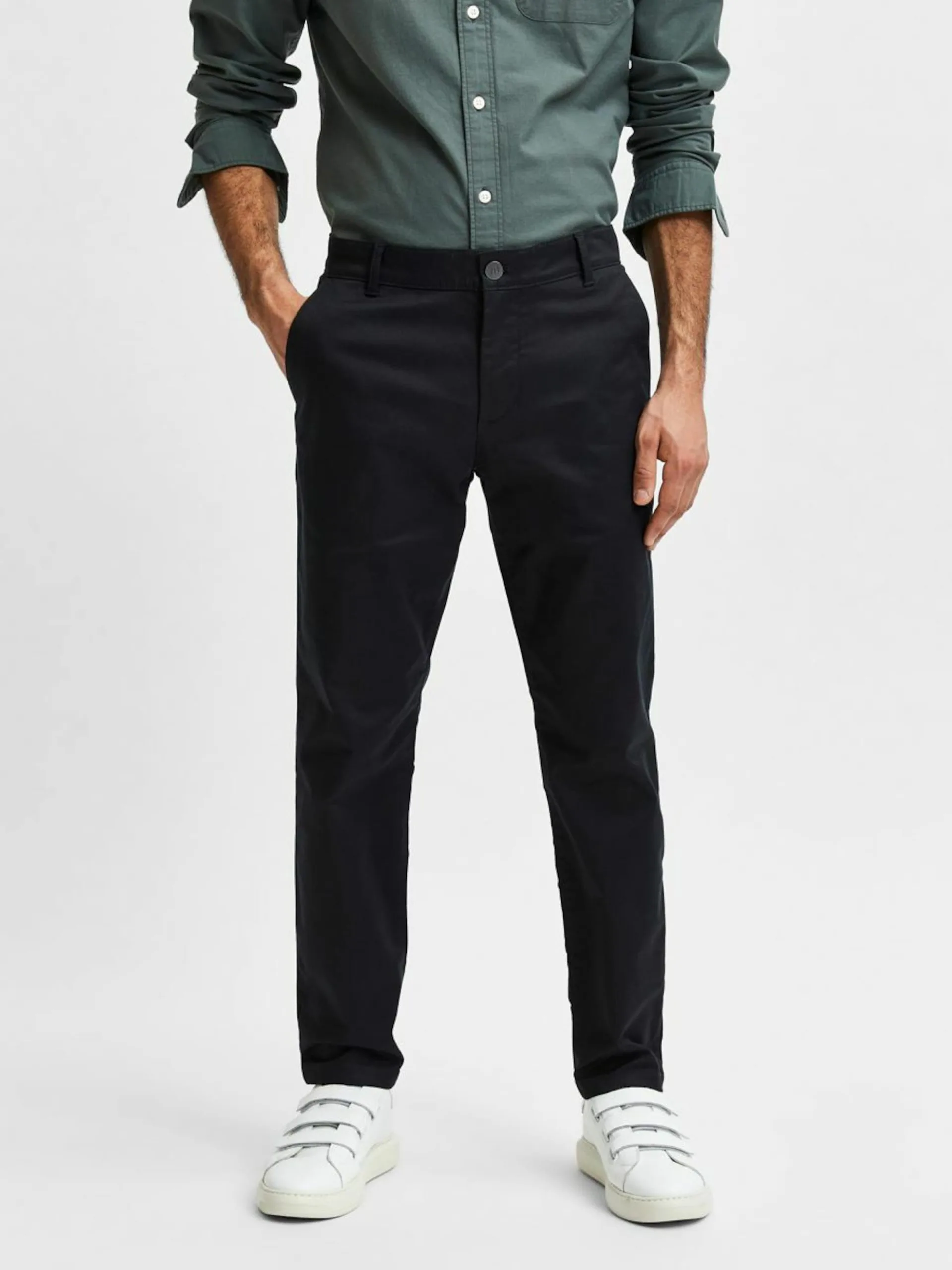 Selected Homme Chinos Regular Chino Buckley Heren Zwart 6 Selected Homme Chinos Regular Chino Buckley Heren Zwart - Afbeelding 4