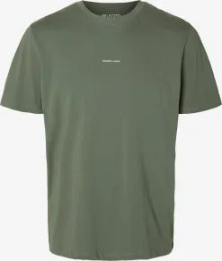 Selected Homme T-shirts Shirt ASPEN Heren Groen