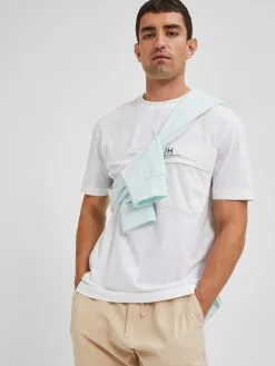 Selected Homme T-shirts Shirt Goia Heren Natuurwit -Selected Homme Groot Warenhuis 7a2fe7ffc49c2b29ee40493f14d0c733