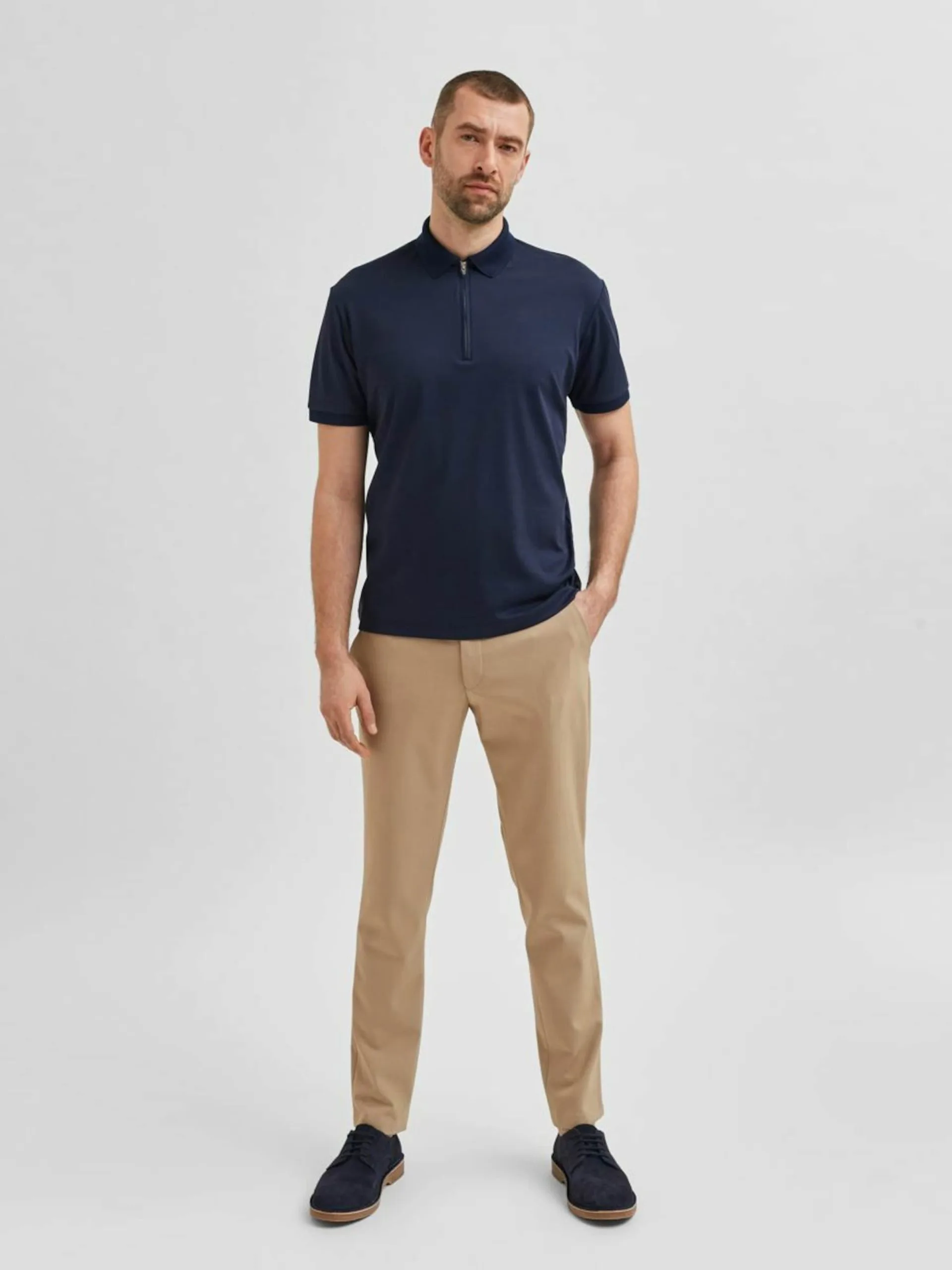 Selected Homme Polos Shirt Fave Heren Navy 6 Selected Homme Polos Shirt Fave Heren Navy - Afbeelding 4