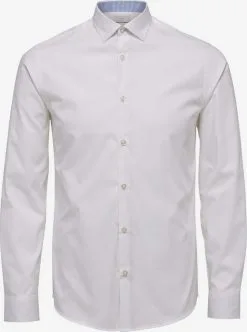 Selected Homme Casual Overhemden Slim Fit Overhemd Mark Heren Wit