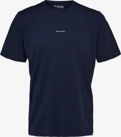 Selected Homme T-shirts Shirt ASPEN Heren Navy