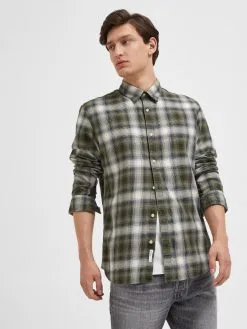 Selected Homme Geruite Overhemden Regular Fit Overhemd Robin Heren Kaki / Olijfgroen -Selected Homme Groot Warenhuis 808ed743b700f1a1c65a81348a85a9d8