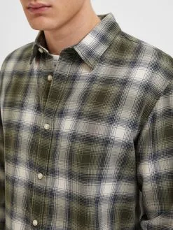 Selected Homme Geruite Overhemden Regular Fit Overhemd Robin Heren Kaki / Olijfgroen -Selected Homme Groot Warenhuis 8215485aead10b89ceee65b3d70a0906